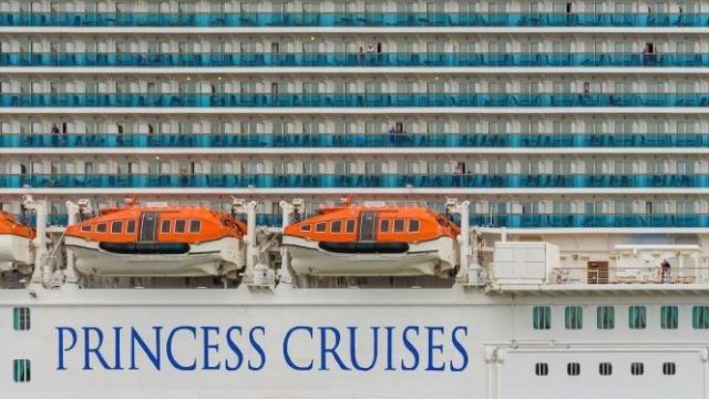 princess cruisesと書かれた豪華客船の画像