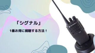 「シグナル」1番お得に視聴する方法