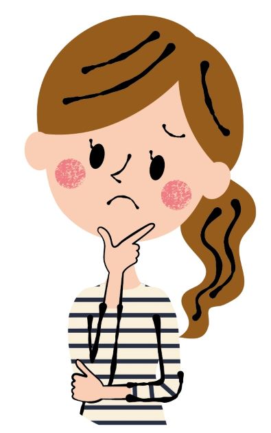 迷っている女性のイラスト